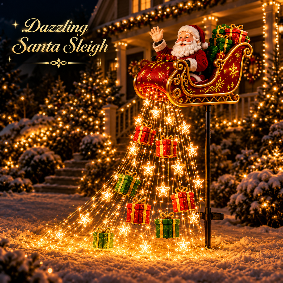 Christmas Early Discount 50% Off 🎁 Santa’s Magic Pour – Flowing LED Christmas Garden Light