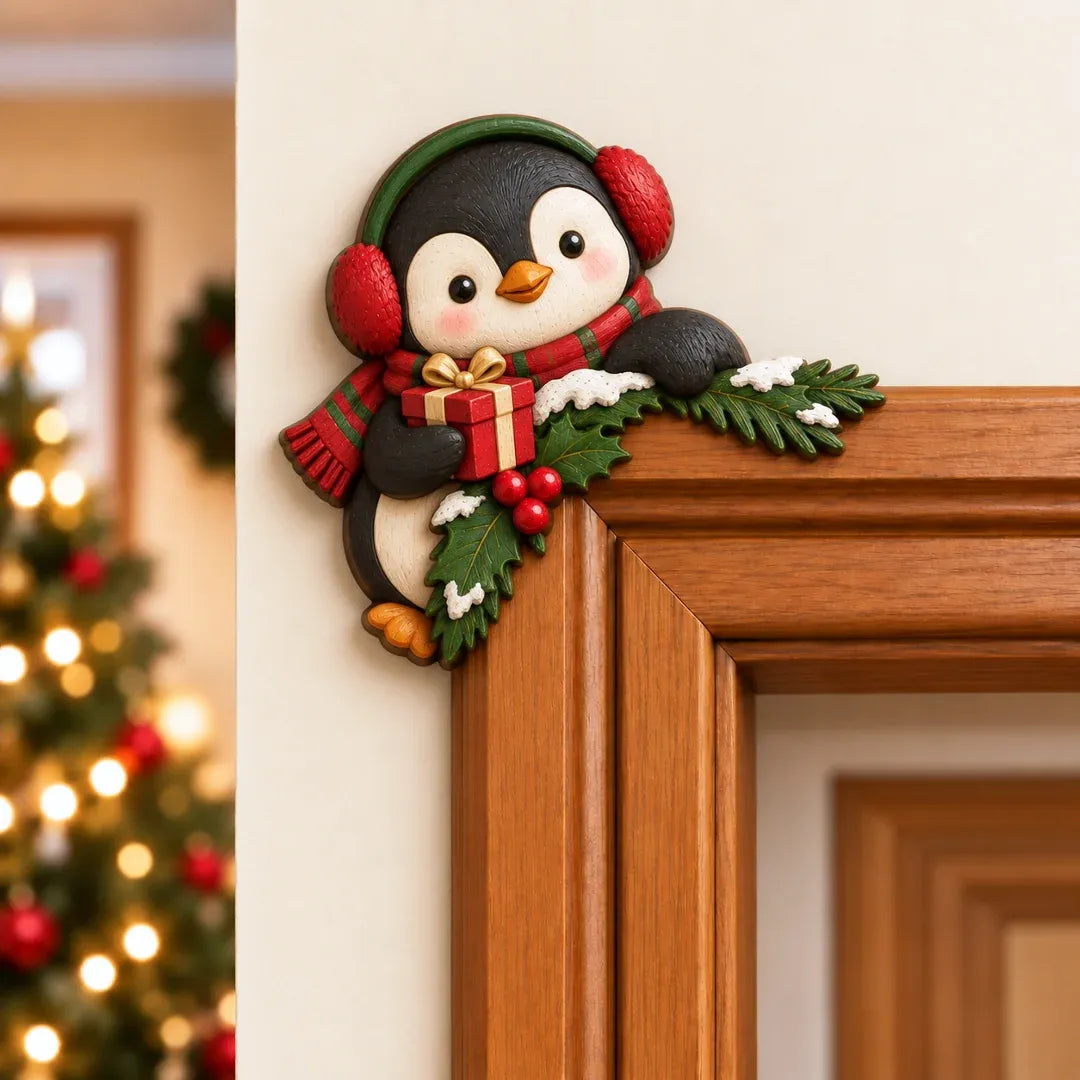 🎄3D Christmas Peekaboo Door Frame Decor – 8 Festive Designs ✨